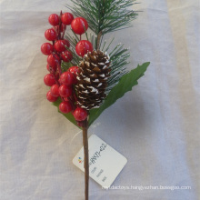 Artificial Christmas Pine Cone and Berry Decorated Pre-Lit Christmas Decoration